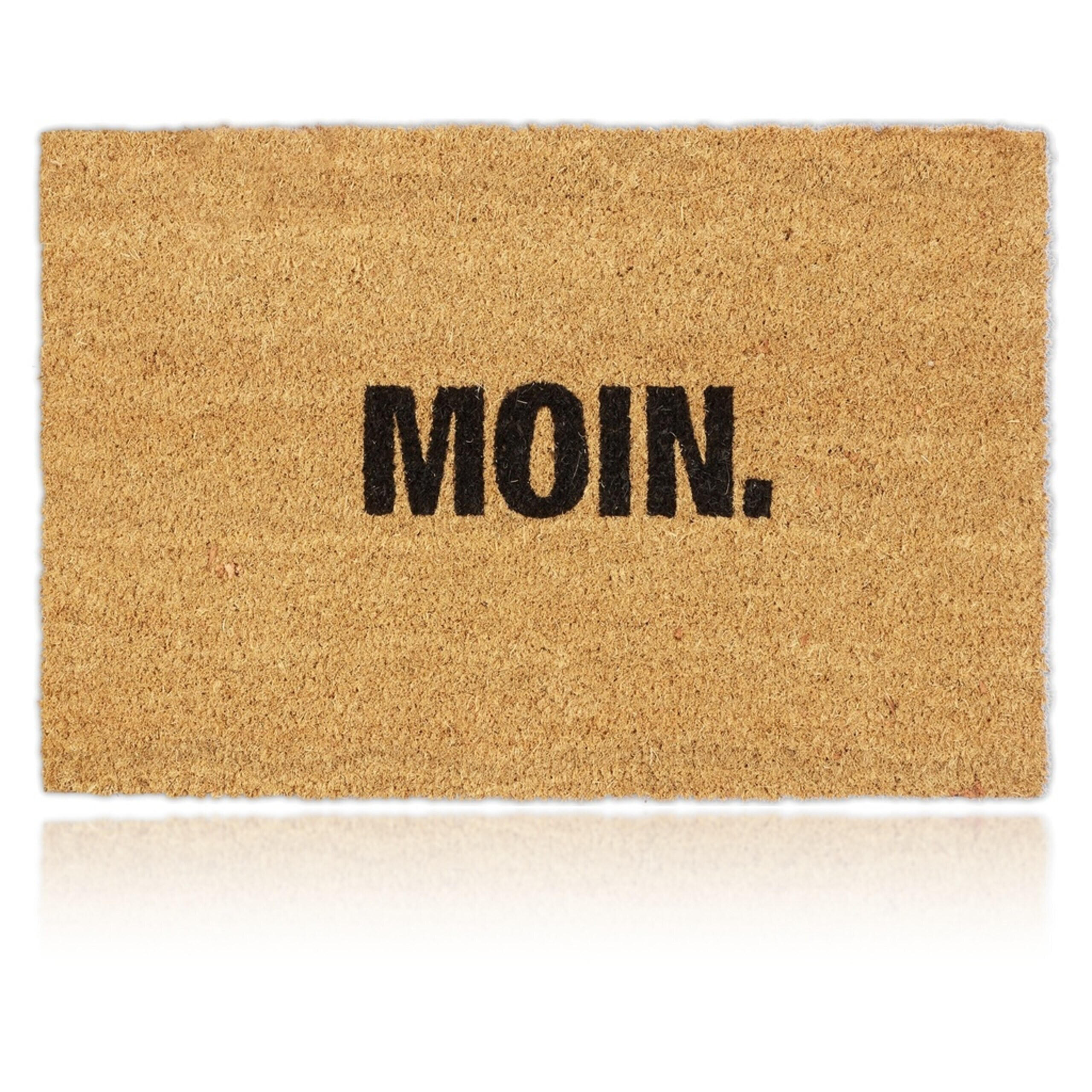 PREȘ natural negru fibră de cocos 60x40 cm text Moin