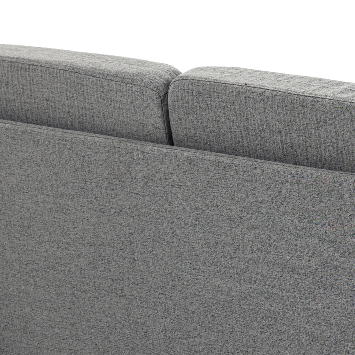 2-SITZER-SOFA DE-06513 Holzbeine, Leinenoptik, gepolstert Grau - Hellgrau, Holz/Textil (141/78/70cm) - ComfortXL