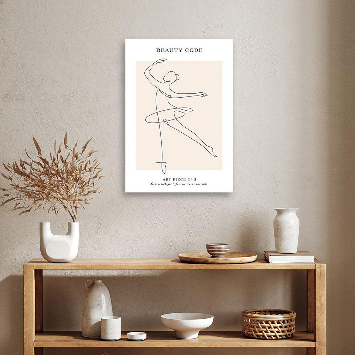 KUNSTDRUCK Beige 80/120 cm - Beige, Textil (80/120cm) - KUNSTLOFT