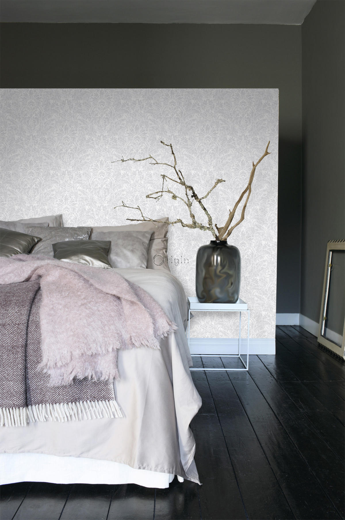 TAPETE Ornamente 53 cm x 10.05 m - Grau, Papier (53/1000cm) - Origin Wallcoverings