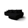 ECKSOFA mit Schlaffunktion TOKYO Wind 99 - Schwarz, Textil (280/185cm) - Bedante