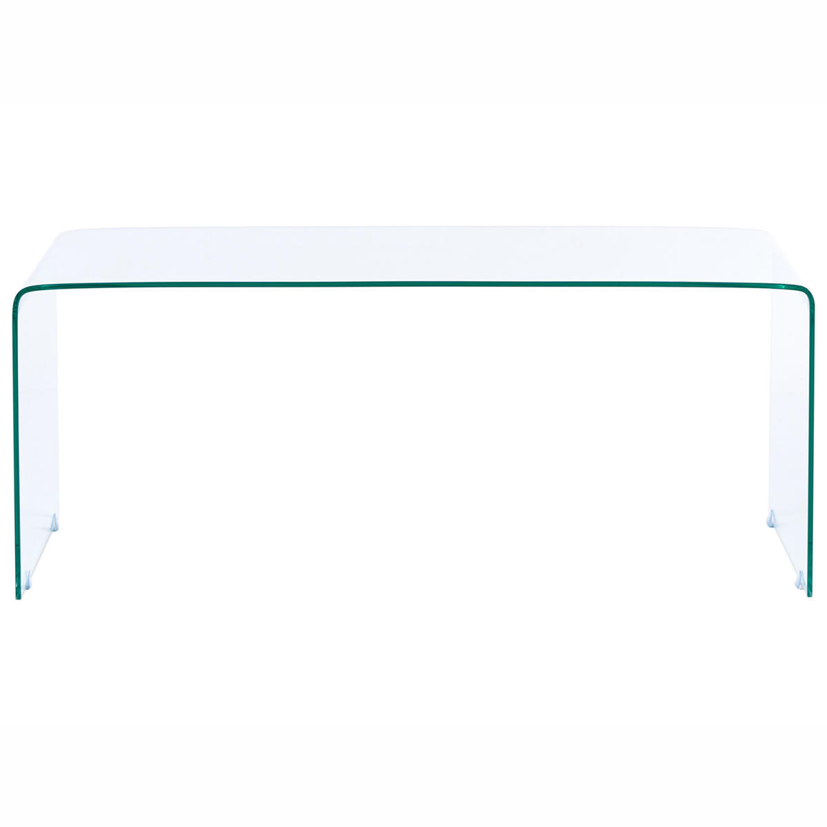 COUCHTISCH Glas transparent 100/50/40 cm Kendall - Transparent, Glas (50/100/40cm) - Beliani