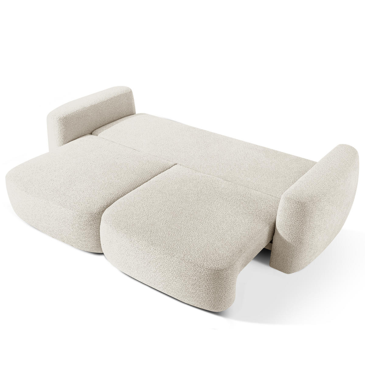 SITZGARNITUR ELOSA - Weiß, Holz/Textil (245/85/115cm) - KONSIMO®