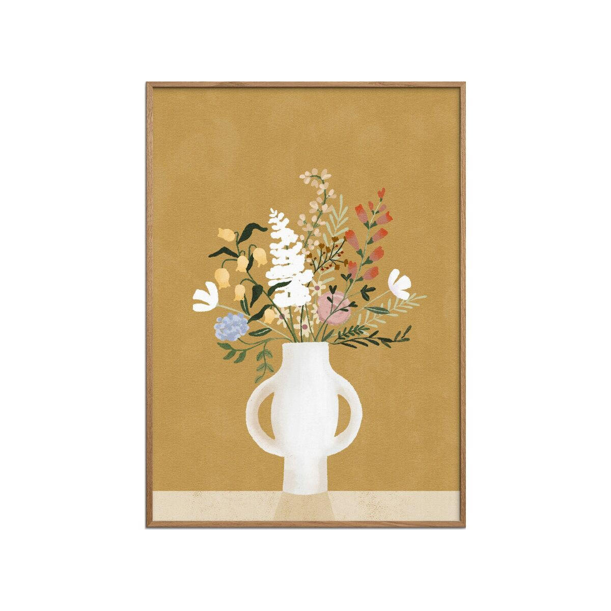 POSTER mit Rahmen Goed Blauw - Autumn Bouquet - Eichefarben/Braun, Holz/Papier (30/40cm) - Poster&Frame