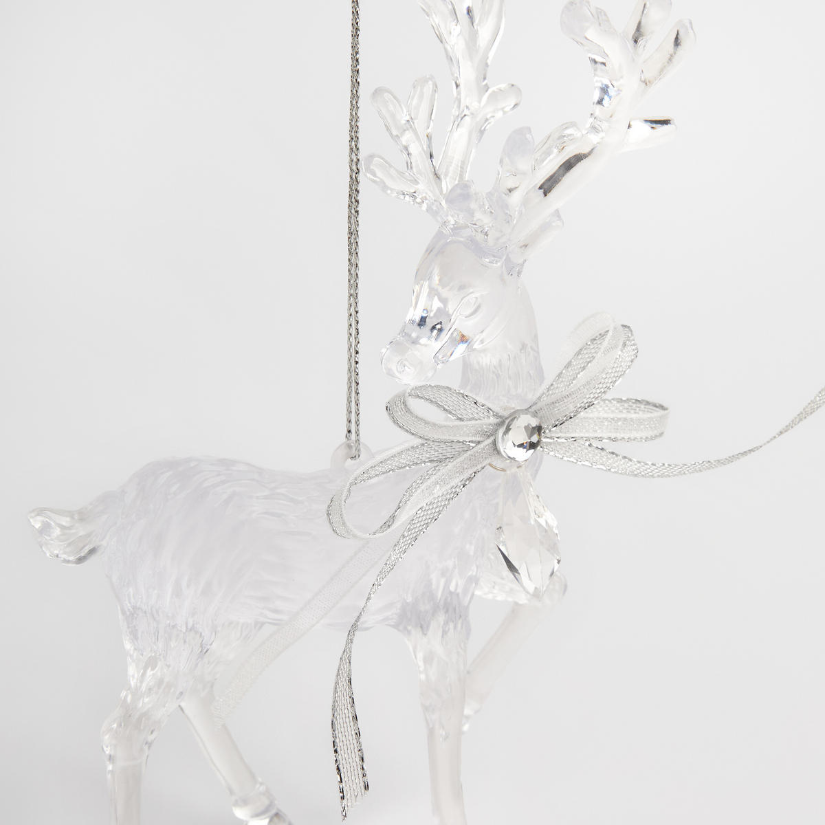 WEIHNACHTSDEKO Hängend PRANCER A, 14.5 x 5 cm, Silber, Christbaumschmuck, Weihnachtsbaumdekoration, Christmas, Xmas - Silberfarben, Kunststoff (5/14.5/9cm) - home&you