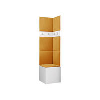 GARDEROBEN-SET Orion XXI - Weiß/Orange, Holzwerkstoff/Kunststoff (42/186/46cm) - MIRJAN24