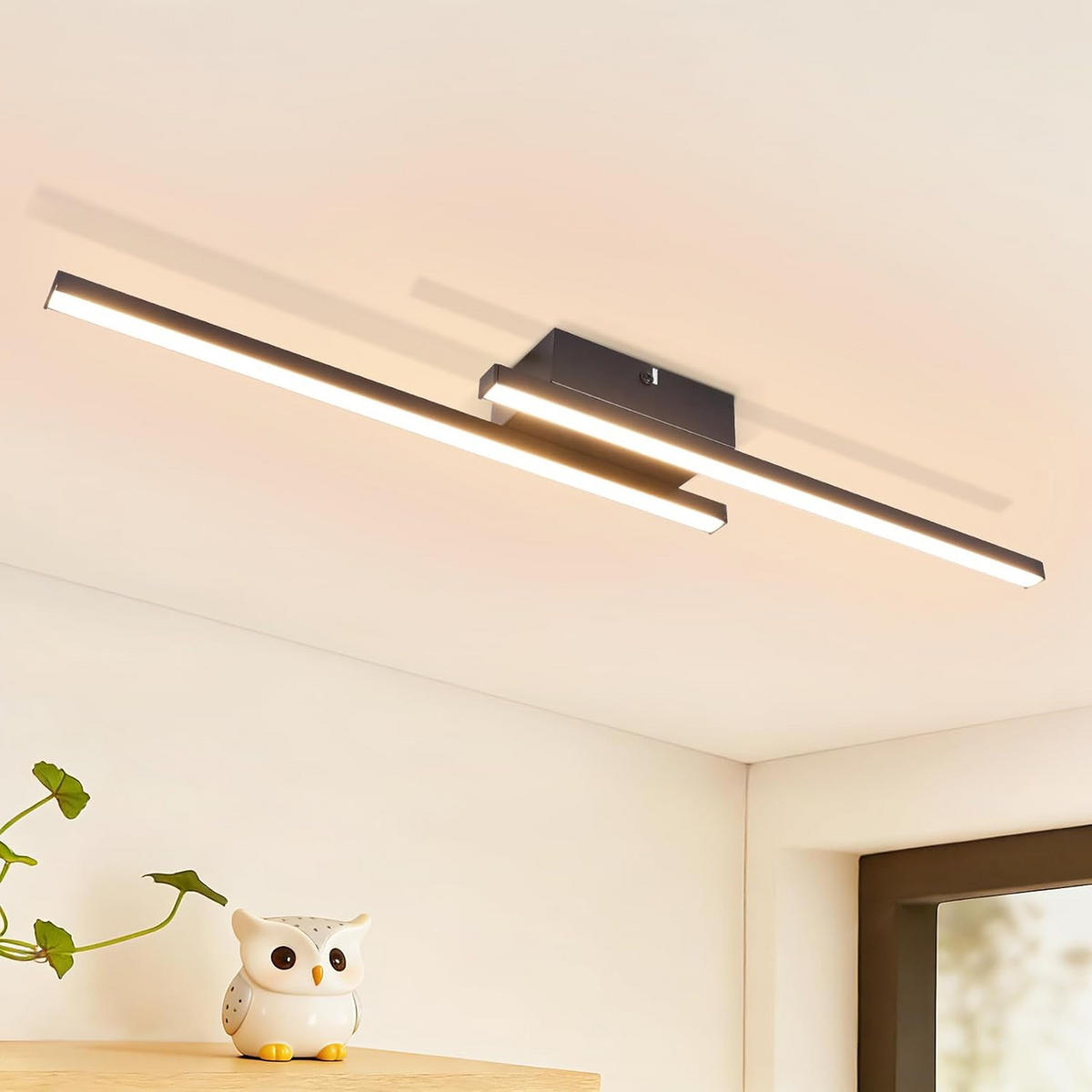 LED-DECKENLEUCHTE 7/61.5/4.8cm - Schwarz, Metall (61.5/7/4.8cm) - Nettlife