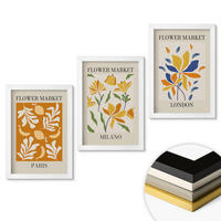 WANDBILDER 3er-Set - 20x30 cm Weißer Rahmen - Blumenposter Paris Mailand London - Weiß, Kunststoff (20/30cm) - ArtPrintCave