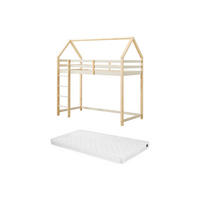 HOCHBETT - 1 Person - holz - beige Tarzia - Beige, Holz (90/190cm) - Vente-Unique