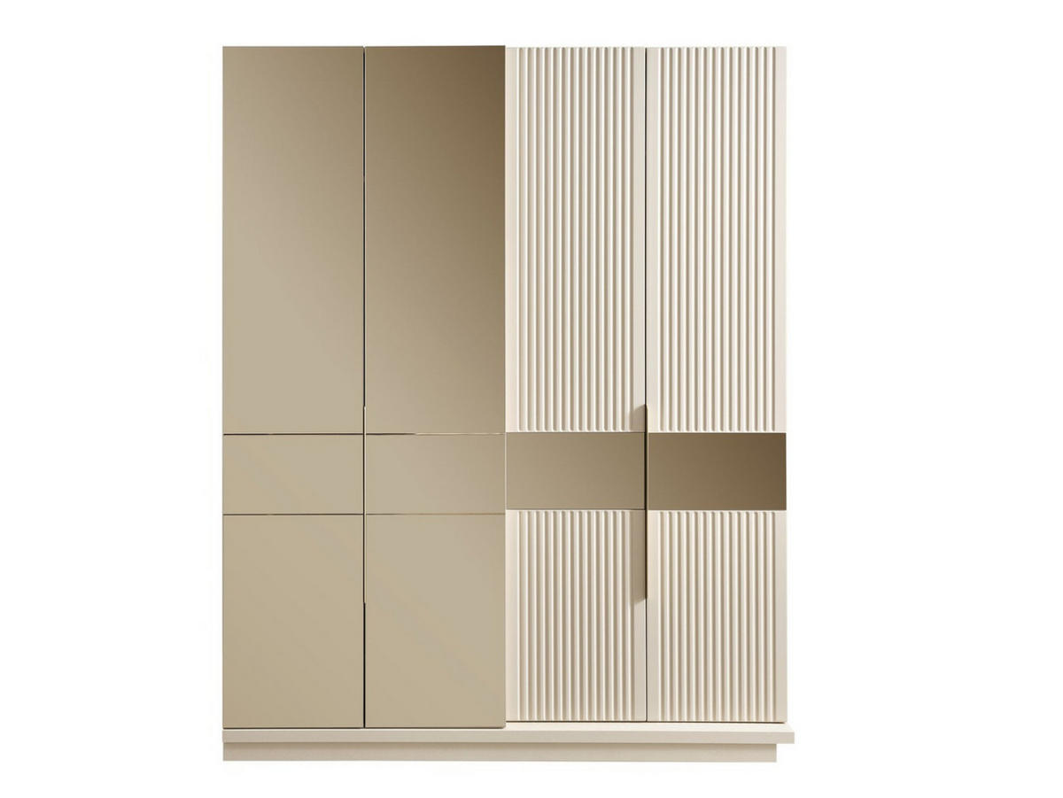 KLEIDERSCHRANK Tesla 4 trg. - Beige, Holzwerkstoff (172/220/60cm)