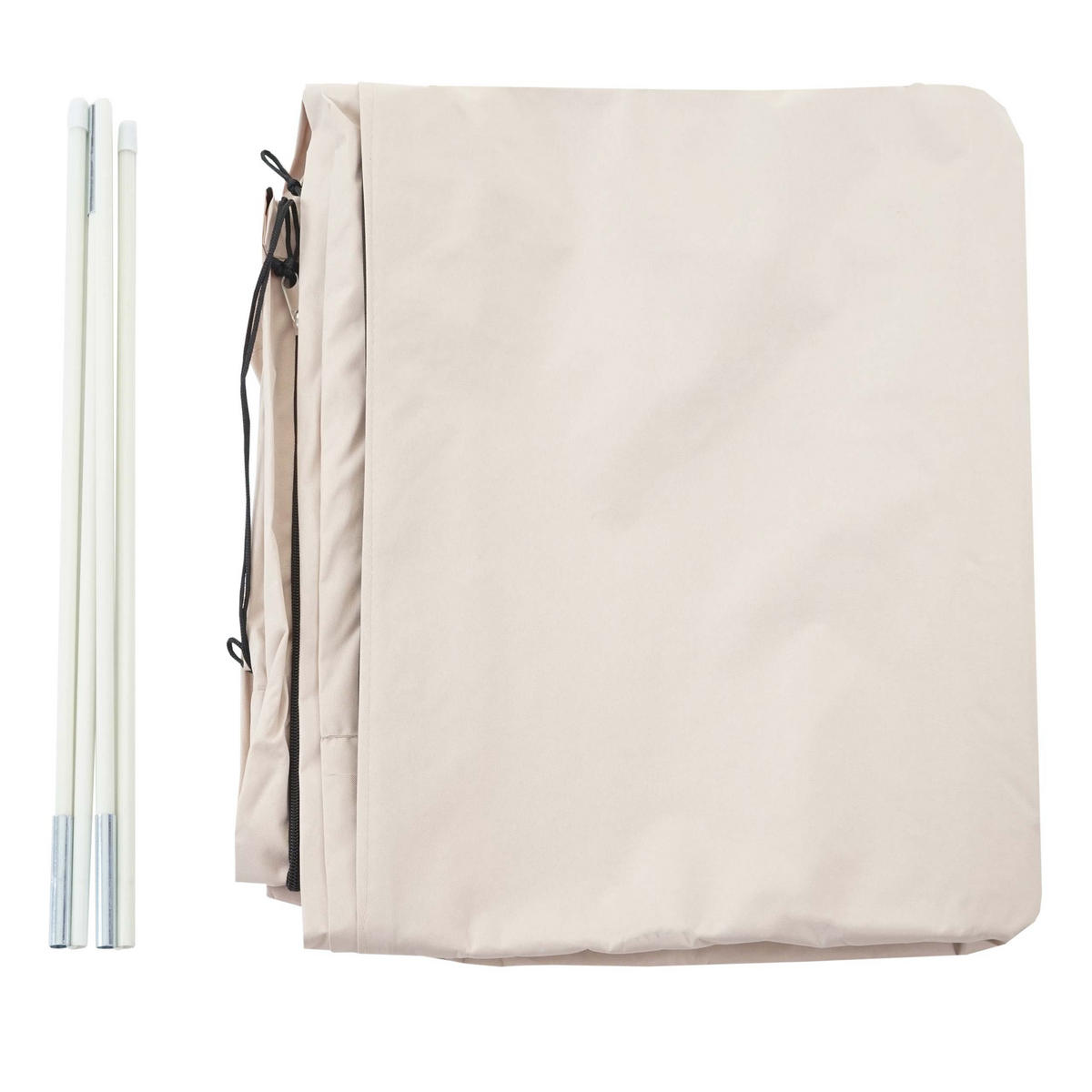 SCHIRMHÜLLE 370cm für-Marktschirm HxBxT 370x90x1cm creme mit Reißverschluss - Creme, Textil (90/370/1cm) - PROREGAL