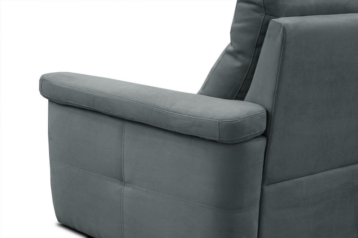 SOFA JONES 2-Sitzer, blaugrau - Blaugrau, Holzwerkstoff/Textil (166/102/99cm) - Courtois Laville