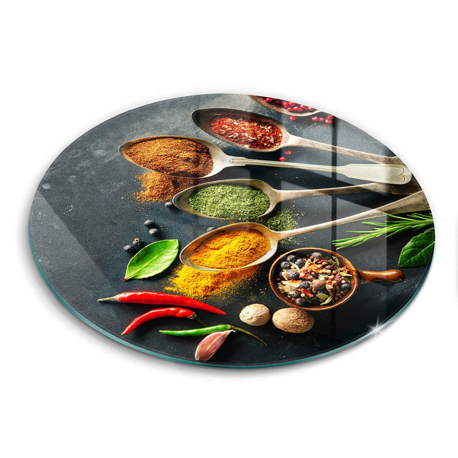 Wallfluent Glasplatte Mehrfarbig 30x30 cm