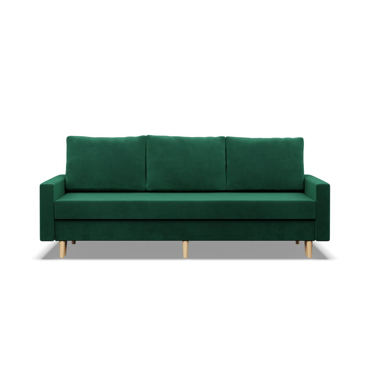 SOFA 3-SITZER MIT SCHLAFFUNKTION BLANK, Grün - Grün, Textil (212/88/92cm) - Mebligo