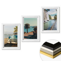 WANDBILDER 3er-Set - 20x30 cm Weißer Rahmen - Urlaub Palmen Wasserfall - Weiß, Kunststoff (20/30cm) - ArtPrintCave
