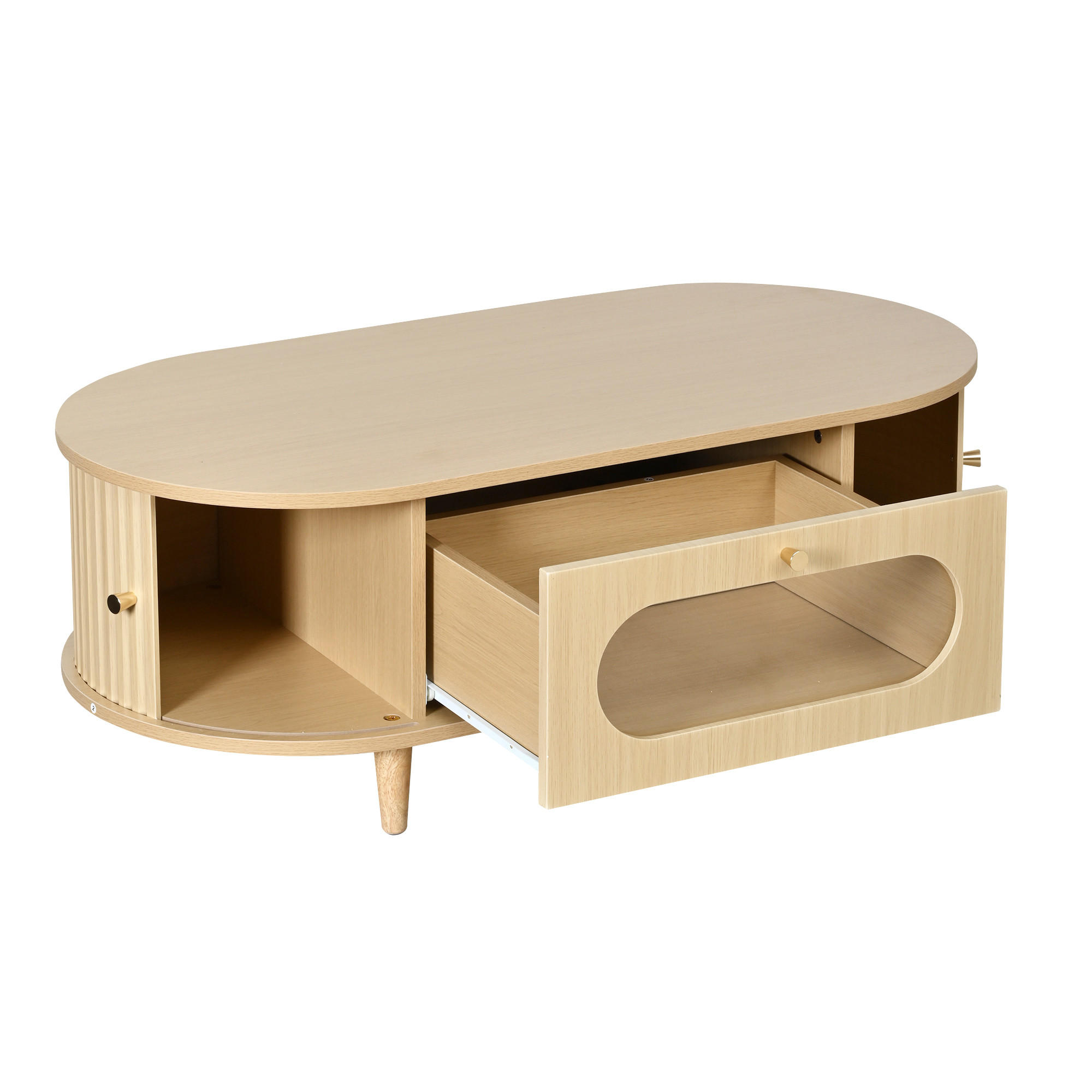 COUCHTISCH Holzfarbe - Naturfarben, Holzwerkstoff (100/50/36cm)