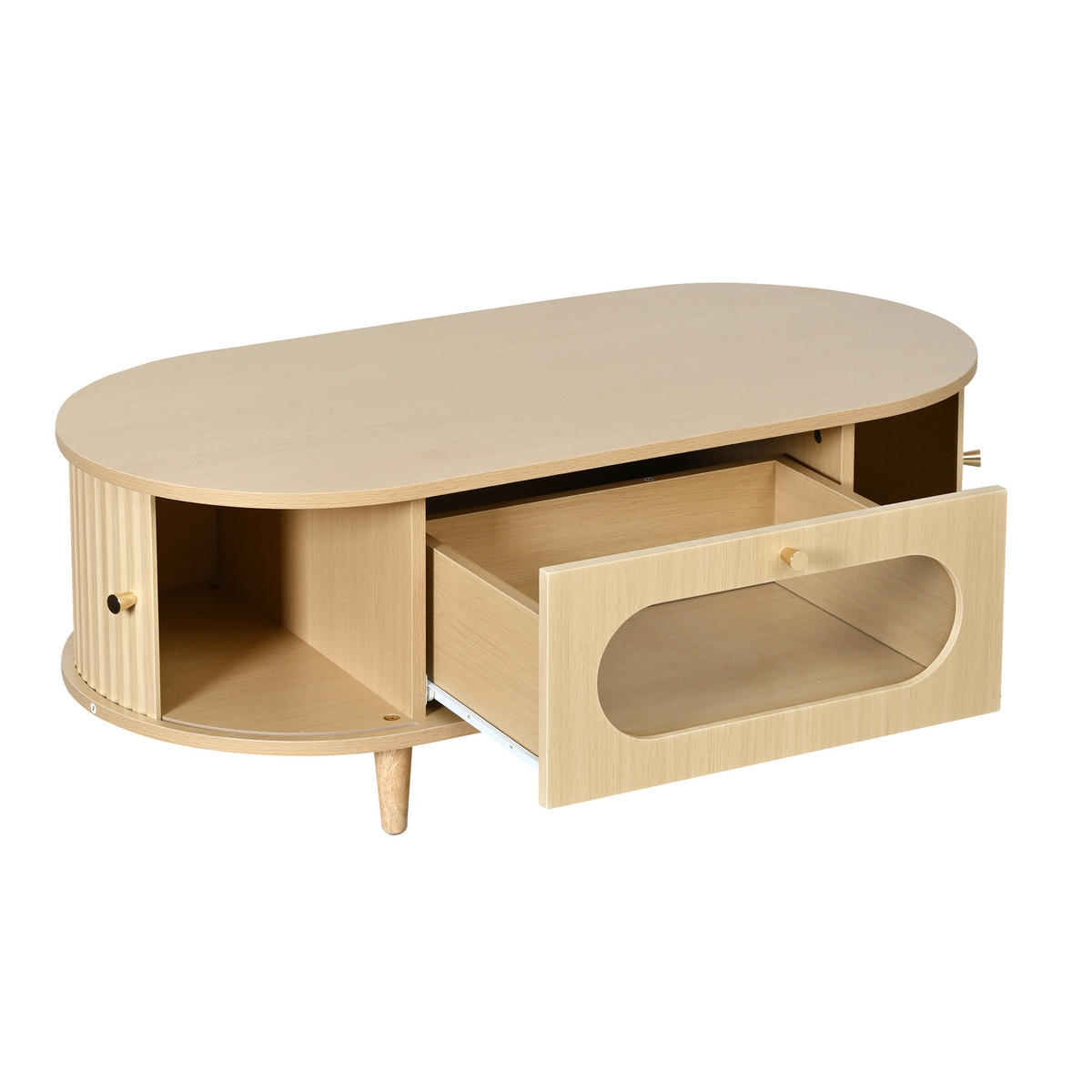 COUCHTISCH Holzfarbe - Naturfarben, Holzwerkstoff (100/50/36cm)