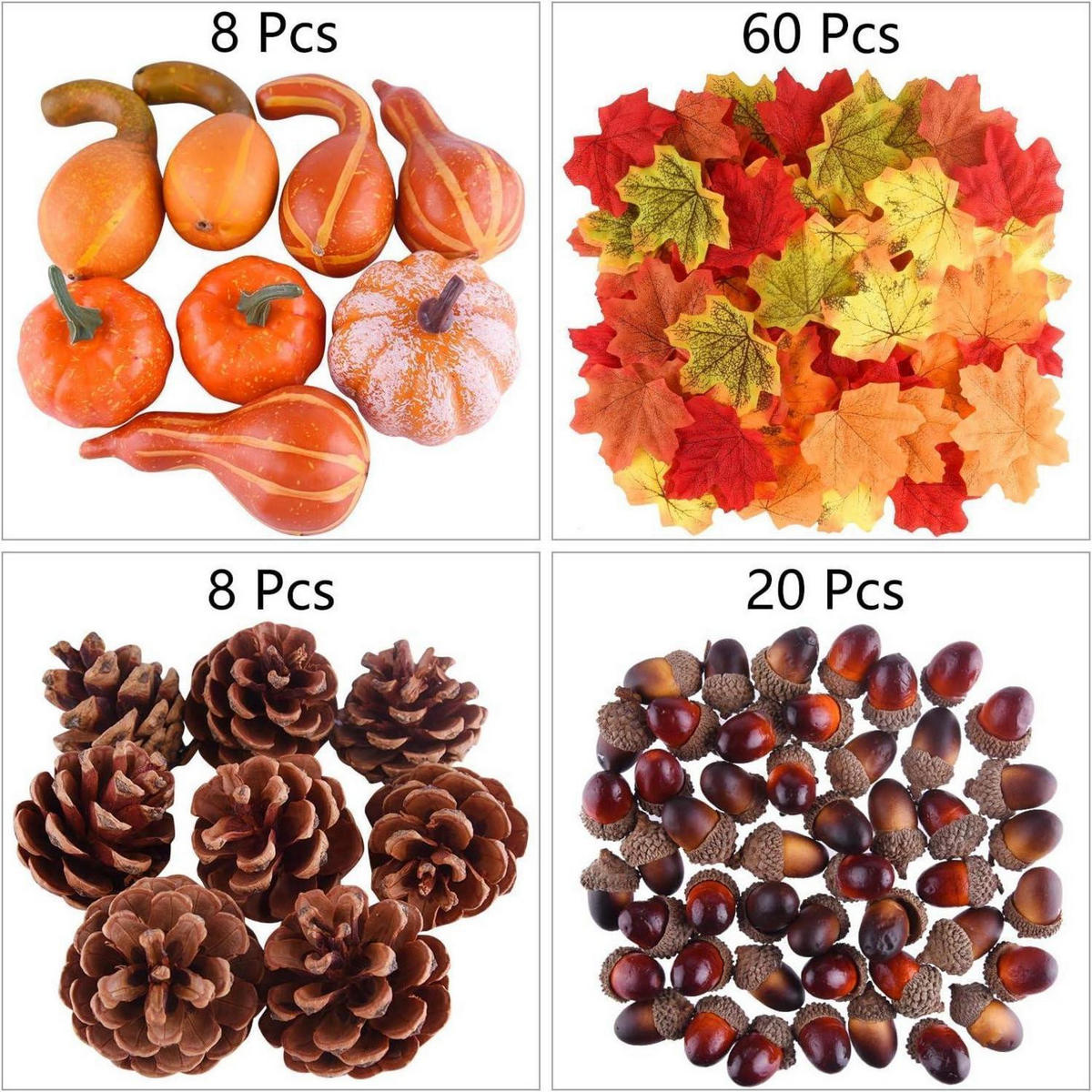 HERBSTDEKORATION Set 96-teilig - Multicolor, Kunststoff (10cm)