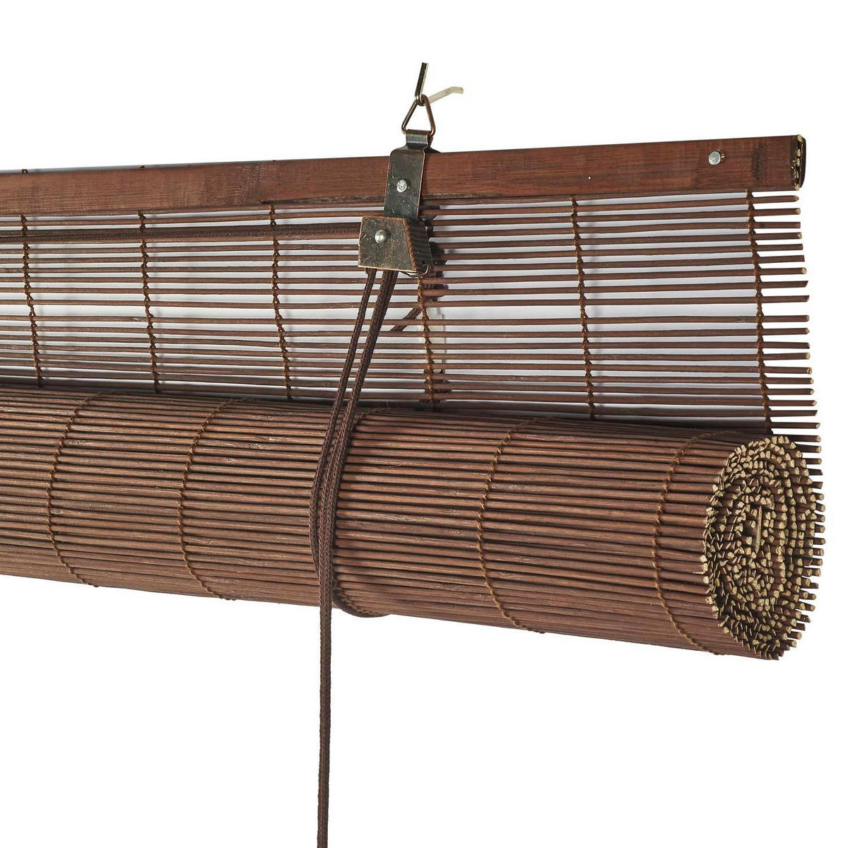 BAMBUSROLLO Dunkelbraun, 60 cm x 175 cm - Braun, Kunststoff (60/175cm) - STORESDECO