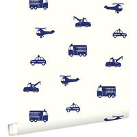 TAPETE Autos 53 cm x 10.05 m - Blau, Papier (53/0.1cm) - ESTAhome