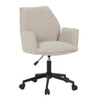 BÜRODREHSTUHL - Bouclé / Eisen - Beige/Schwarz, Textil/Metall (57/85/62cm) - home24