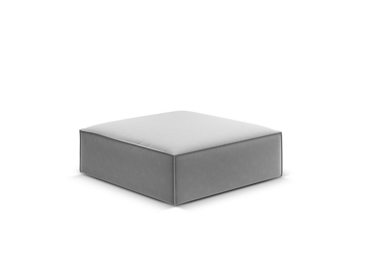 POUF Kaelle aus Samt grau - Grau, Textil (80/38/100cm) - Micadoni