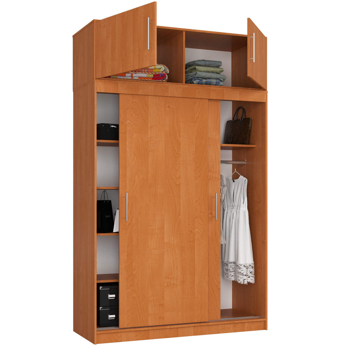 KLEIDERSCHRANK Erlefarben 245/150/60 - Erlefarben, Holzwerkstoff (150/245/60cm) - RAUMHIRSCH FURNITURE