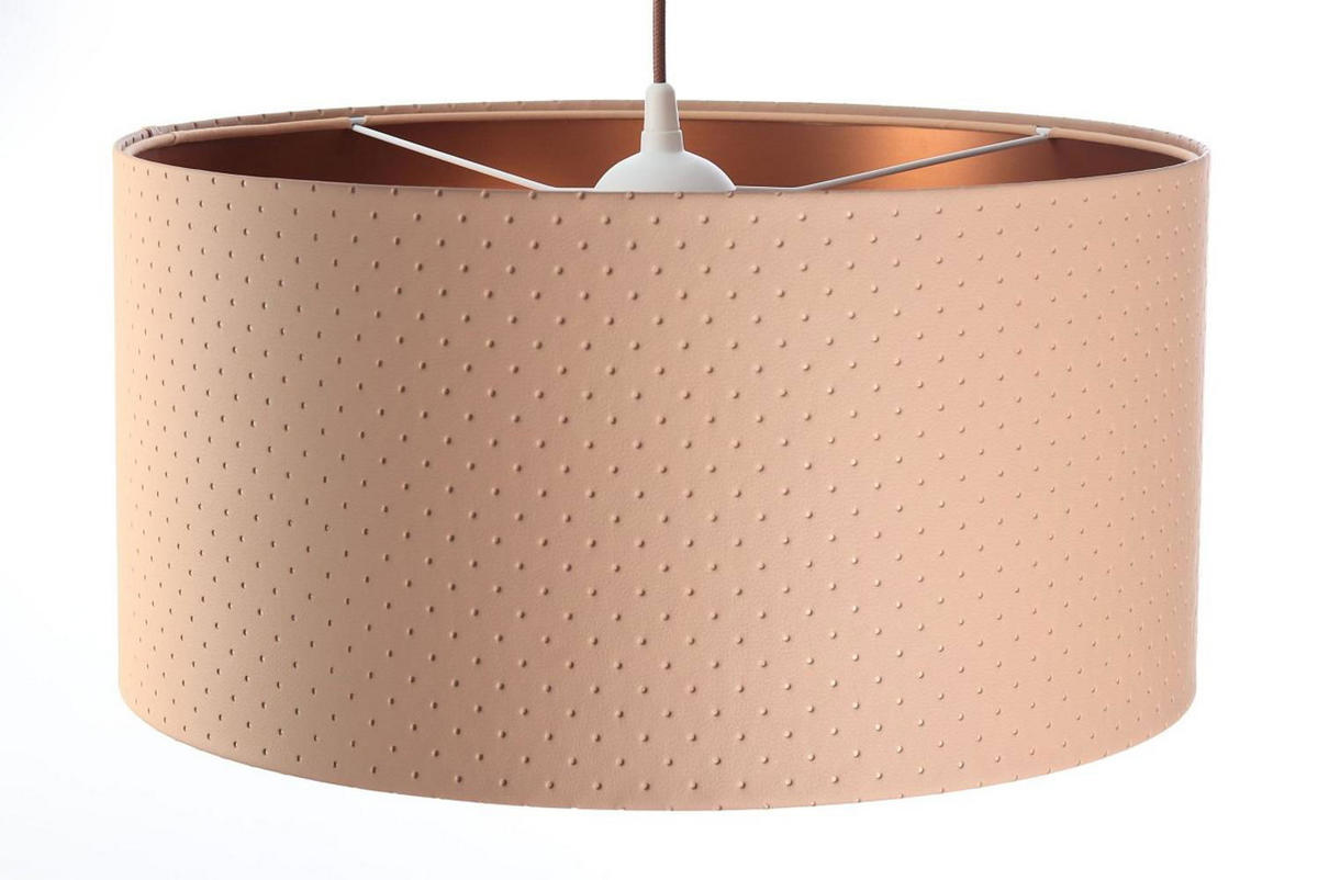 HÄNGELEUCHTE Kupfer 60/30 cm - Beige/Kupferfarben, Kunststoff (60/1.1/30cm) - ONZENO