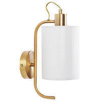 WANDLAMPE Kupfer/Weiß Liberia - Weiß/Kupferfarben, Metall (13/30/16cm) - Beliani
