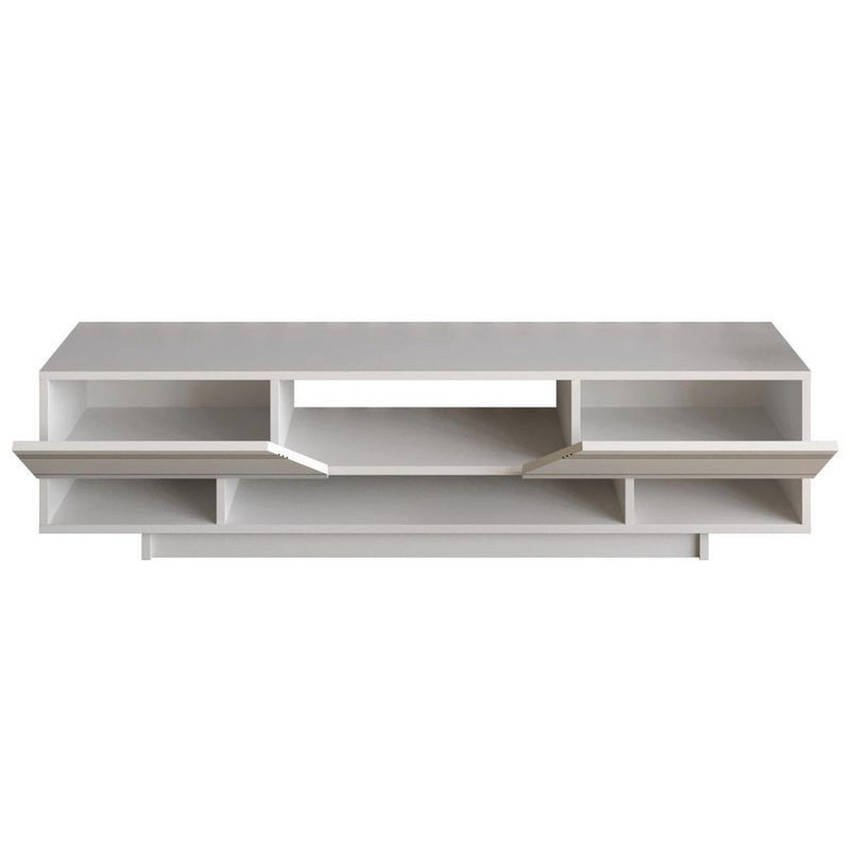 TV-ELEMENT Aspatria Weiss - Eichefarben/Weiß, Holzwerkstoff (160/40.5/37.1cm) - Decorotika