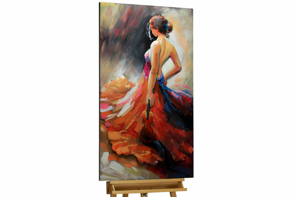 METALLBILD Bunt 66/114 cm - Rot/Multicolor, Metall (6/114cm) - KUNSTLOFT