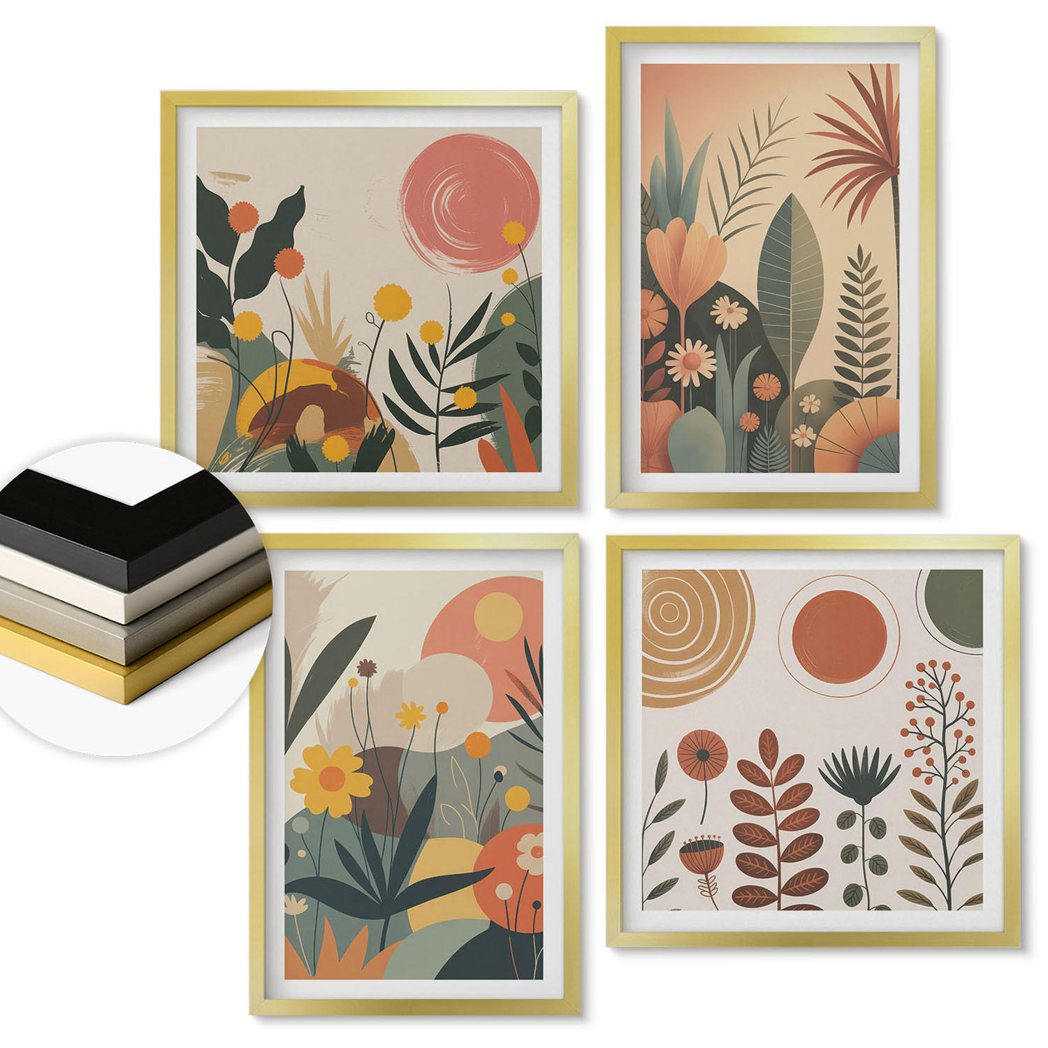 ArtPrintCave Wandbilder Gold 50x50 cm