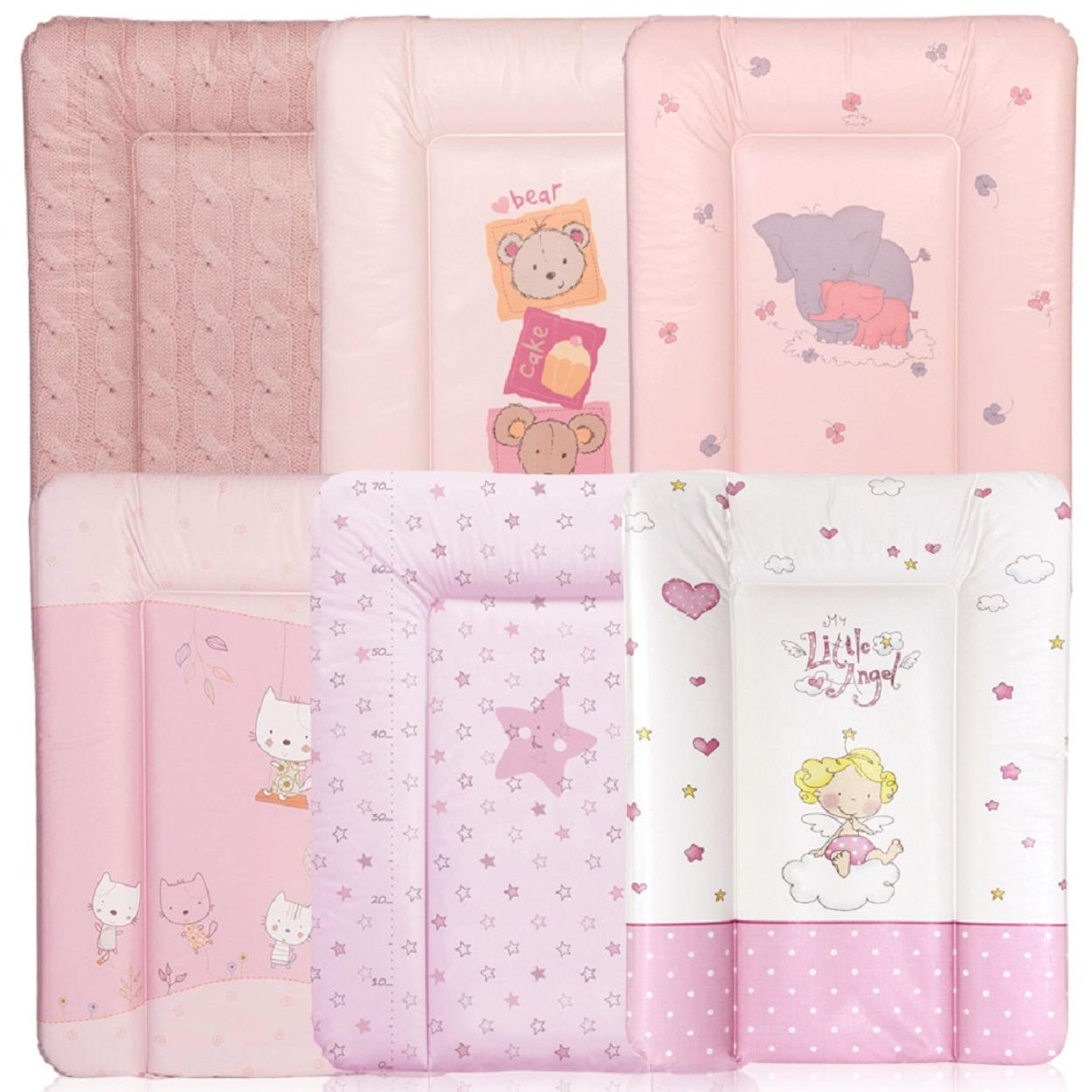 WICKELAUFLAGE Softy 50 x 70 cm pink PVC, waschbar, 50 x 70 cm, für unterwegs, leicht zu reinigen - Rosa, Kunststoff (50/70cm) - Lorelli