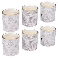 DUFTKERZEN Weihnachtsmotiv 4,5 cm 6er-Set - Weiß, Glas (4.7/5/4.7cm) - Atmosphera Createur d´interieur