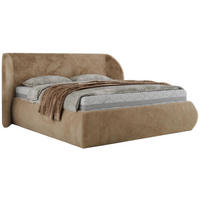 POLSTERBETT CAELA CLASSIC 200/200 - Beige Plüsch - Multipocket-Matratze - Beige, Textil (200/200cm) - MKS