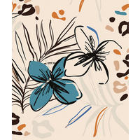 FOTOTAPETE Blumenmuster 270 x 225 cm - Multicolor, Papier (270/225cm) - Sanders & Sanders