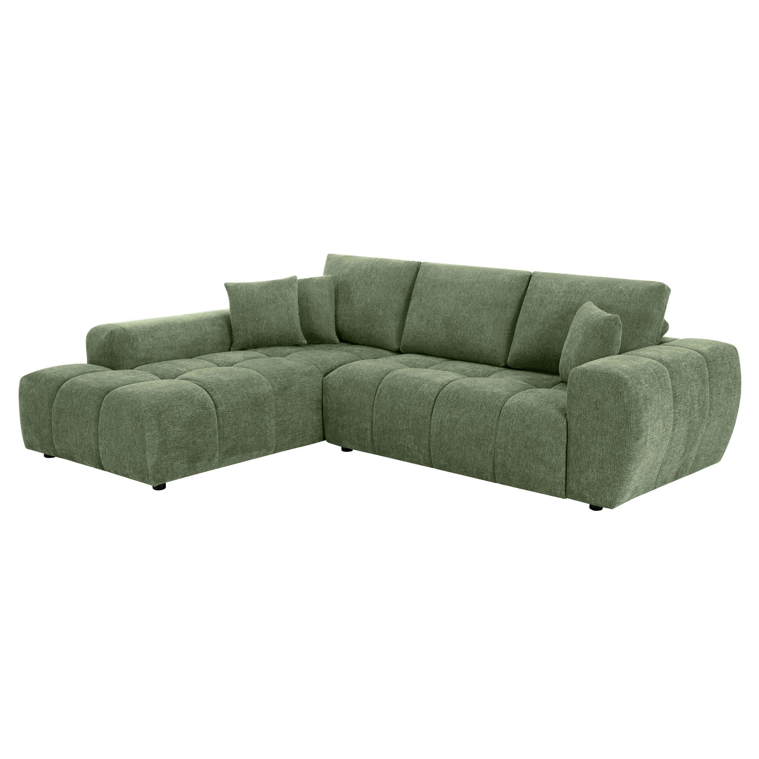SOFA 3-Sitzer, Grün - Grün, Textil (205/270cm) - Oviala