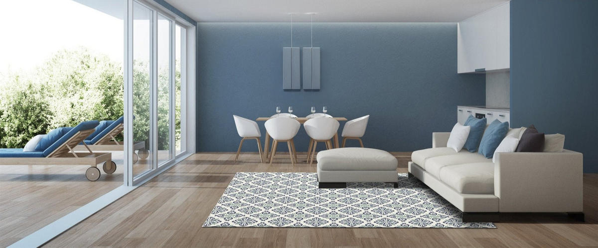 TEPPICH für Innen und Außen fleckenbeständig blau - Blau, Textil (120/170cm) - AFK Living