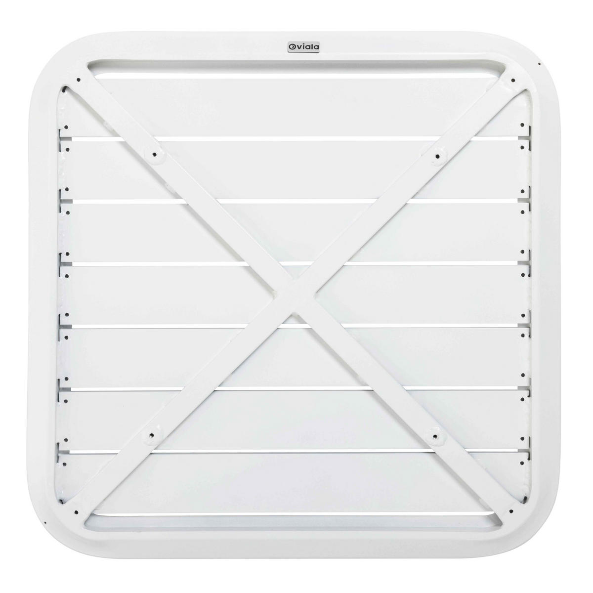 TISCHPLATTE 70 x 70 cm, Weiß - Weiß, Metall (70/70/2cm) - Oviala