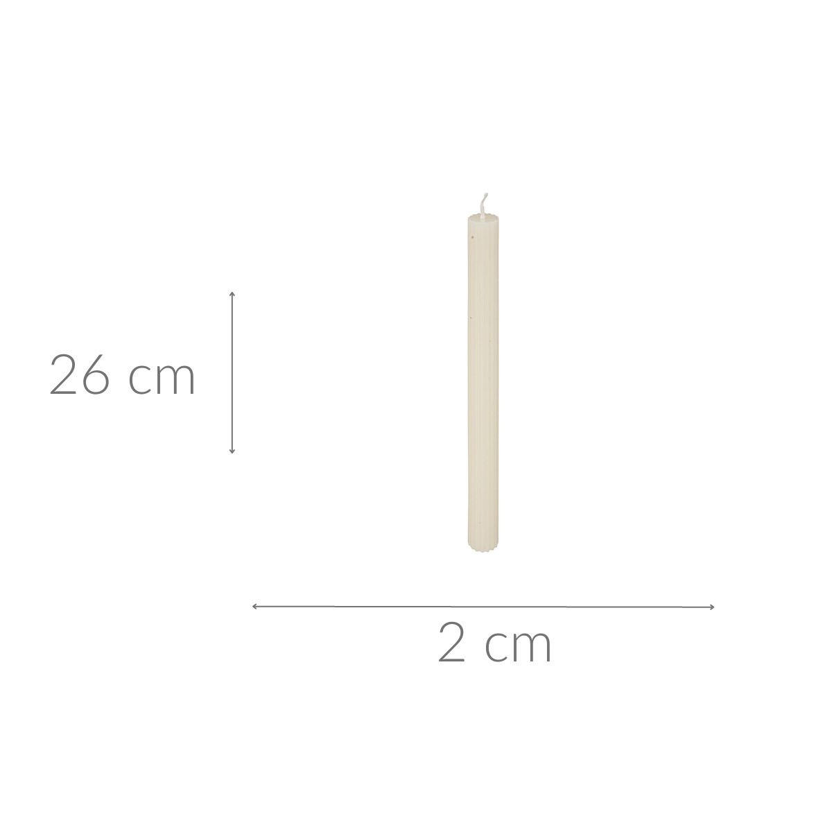 STABKERZE Demi 2,1/2,1/26 cm - Beige, Paraffin (2.1/26/2.1cm) - Atmosphera Createur d´interieur
