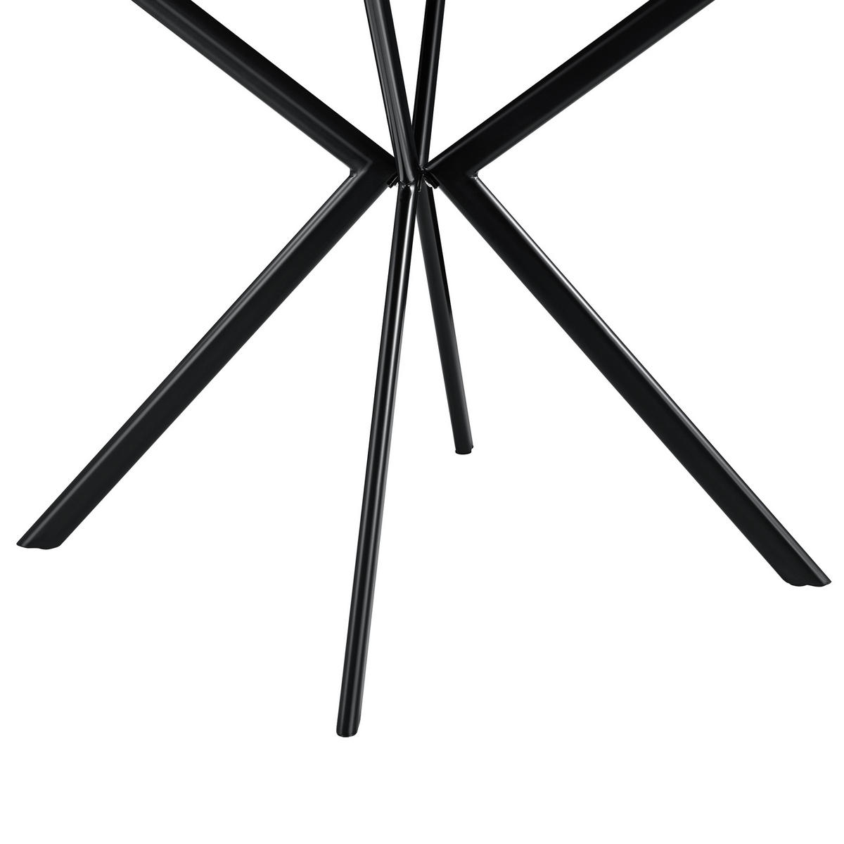 ESSTISCH Ankara - Schwarz, Holzwerkstoff/Metall (78/78/75cm) - [en.casa]