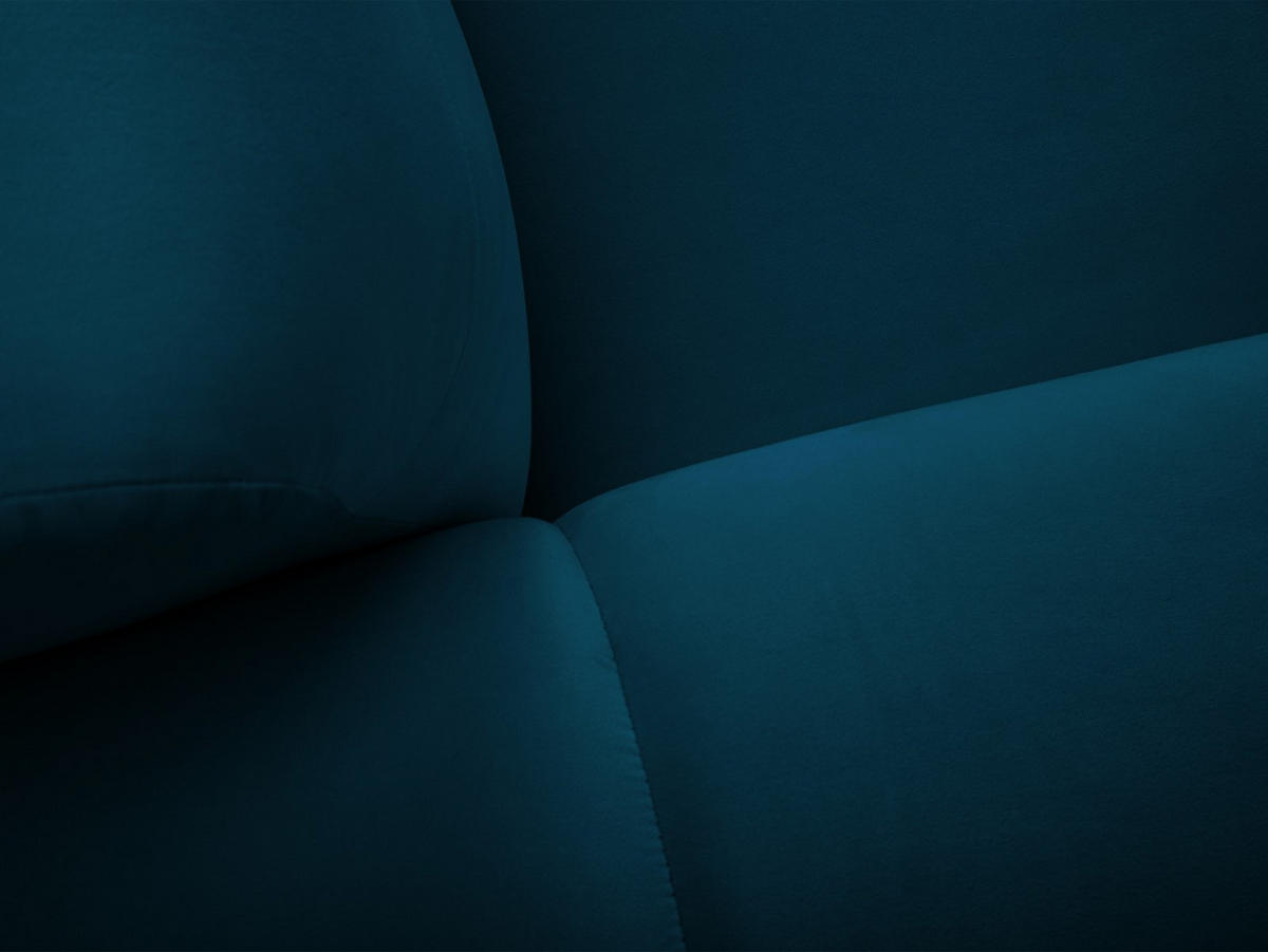 SOFA Kendal aus Samt marineblau 4 Sitzplätze - Blau, Textil (255/79/103cm) - Micadoni