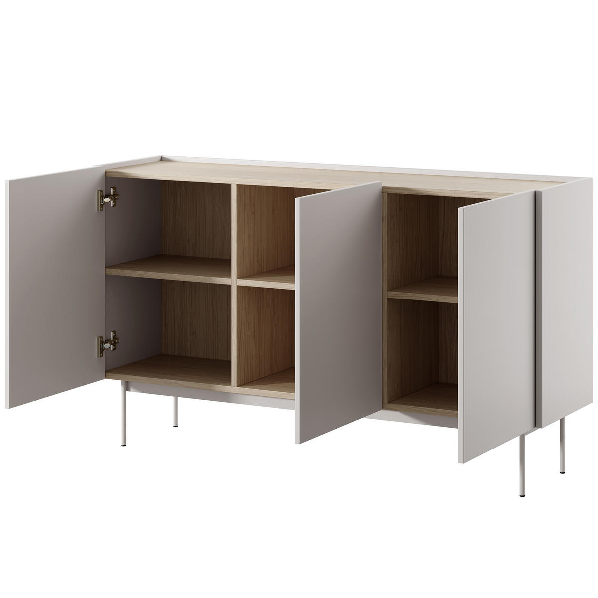 KOMMODE Color Beige - Beige, Holzwerkstoff (144/83/37cm) - Bettso