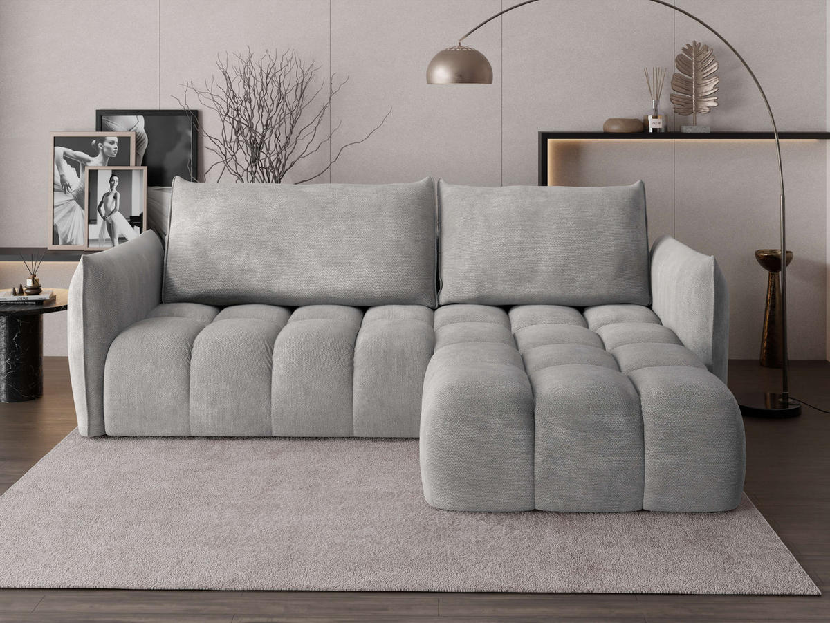 ECKSOFA Marsala, Seite: Rechts - Schwarz/Grau, Holz/Kunststoff (245/167cm) - MIRJAN24