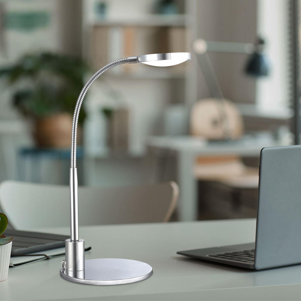 LED TISCHLEUCHTE PEGASI Silber Chrom - Silberfarben, Metall (16/25/44cm) - Globo Lighting