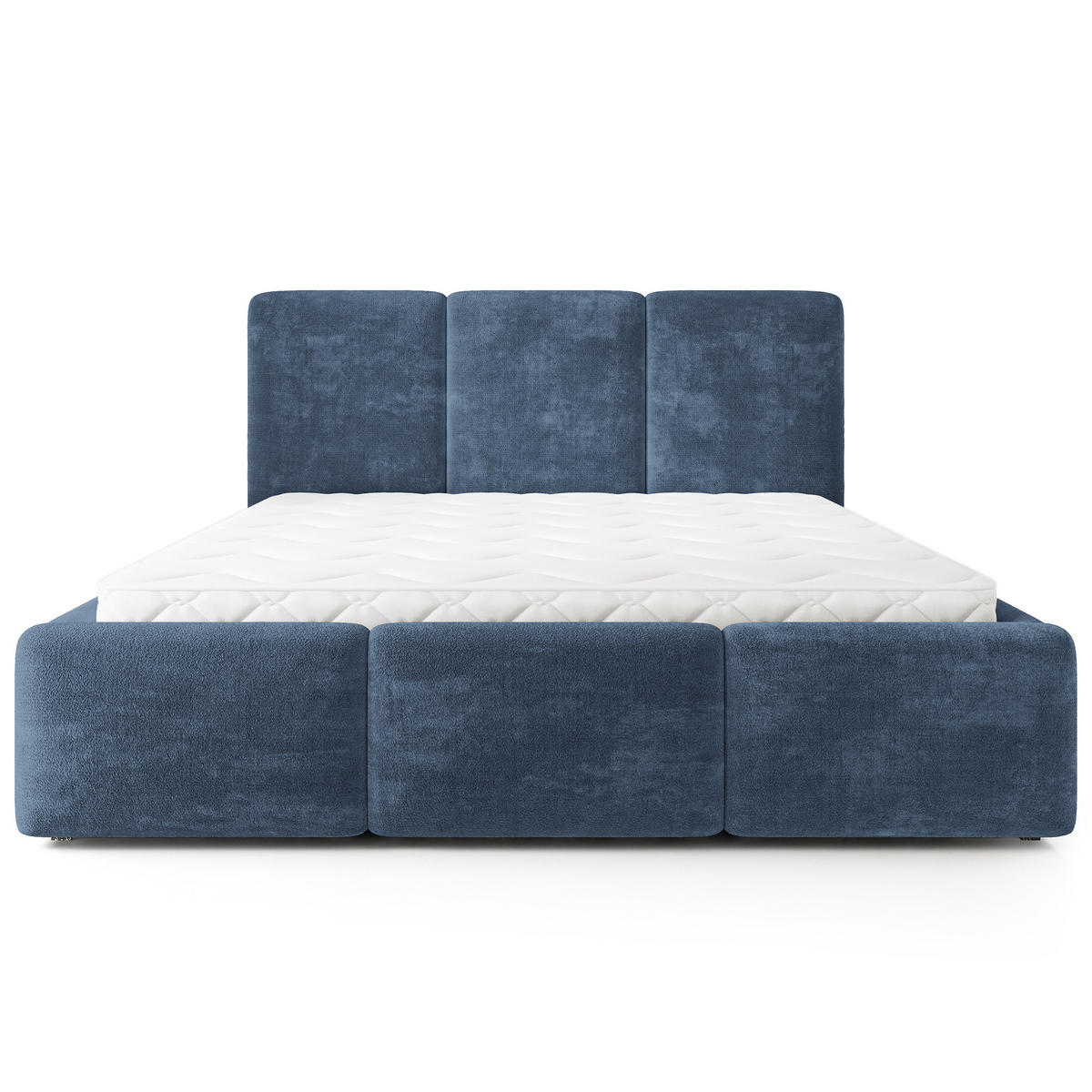 POLSTERBETT MORENA LM 160x200 cm mit Bettkästen - Blau - Blau, Holz (160/200cm) - MASSENO