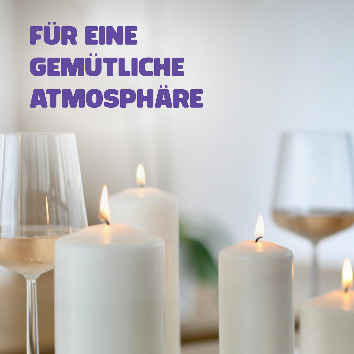 STUMPENKERZEN 4er Pack "Lila", Größe Ø7cm x Höhe: 16 cm - Lila, Naturmaterialien (7/16cm) - Bestlivings