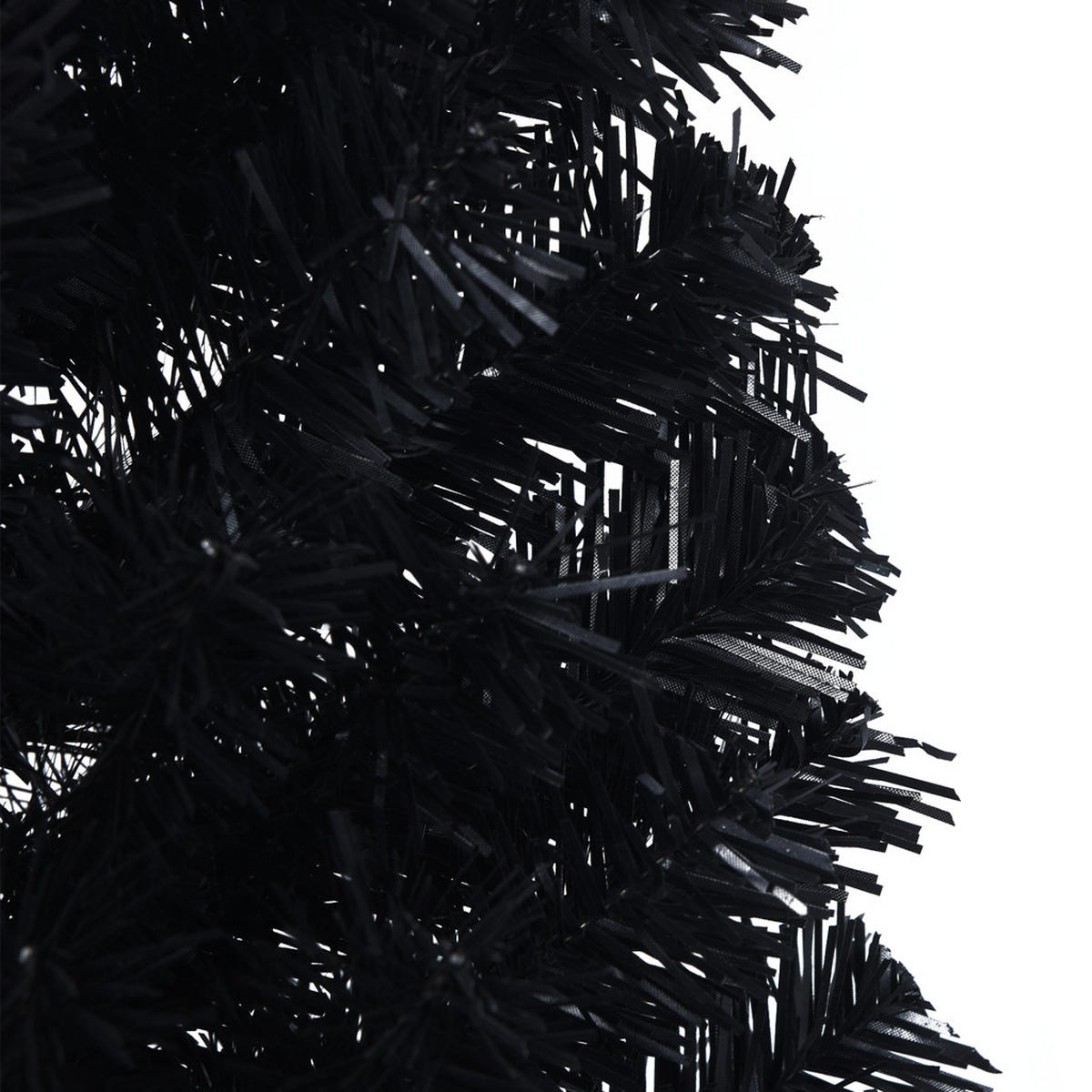 WEIHNACHTSBAUM Künstlicher Vorbeleuchteter Haltbar 68/68/120 cm Schwarz PVC - Schwarz, Kunststoff (120cm) - vidaXL