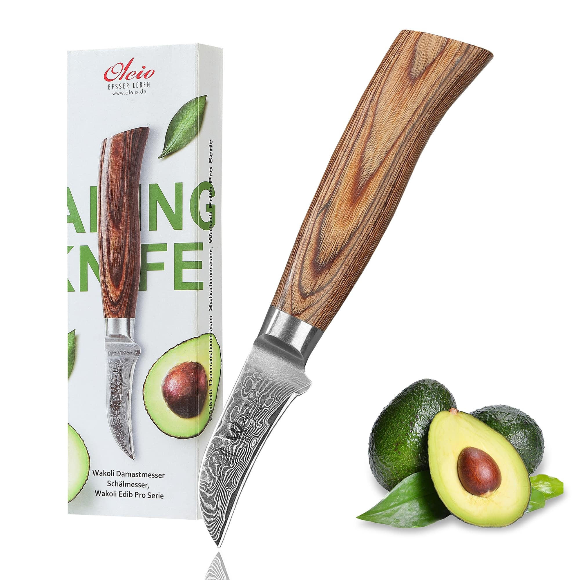 SCHÄLMESSER 6 cm - Braun, Holz/Metall (18cm) - Wakoli