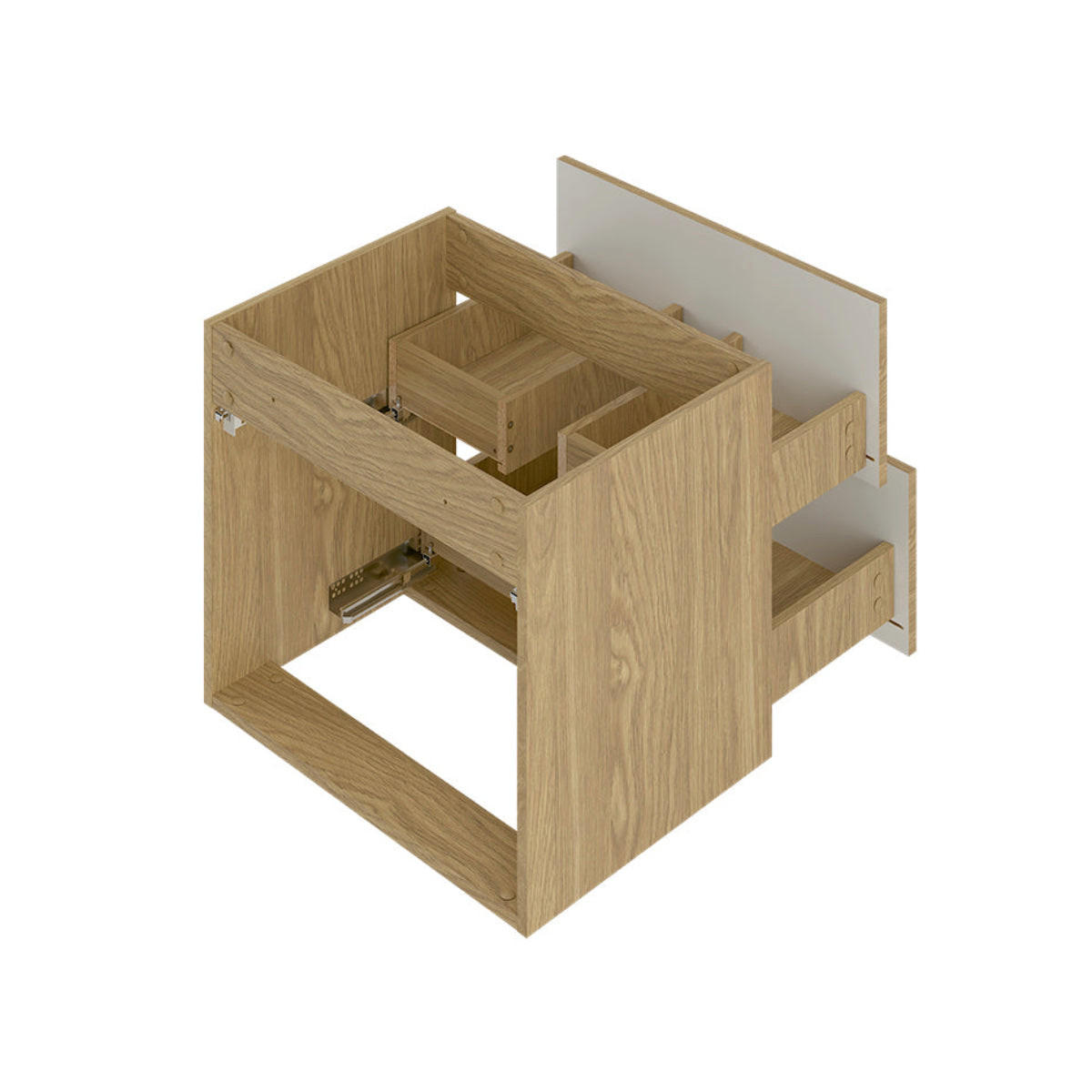 DONJI ELEMENT ZA UMIVAONIK 60.6cm Viggo Drvo - smeđa, drvni materijal (60.6/52.2/46.5cm) - Petits-meubles